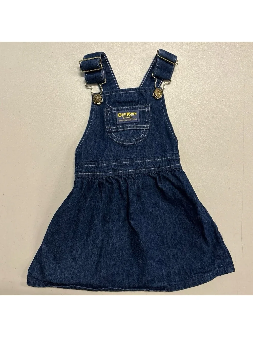 NWT Vintage OshKosh BGosh Denim jumper dress size 3T USA